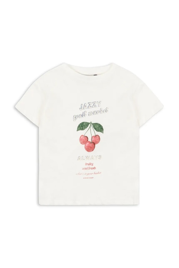 Konges Sløjd maglietta per bambini ERA TEE OCS KS104784.PPY2 bianco SS26