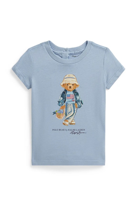 Polo Ralph Lauren t-shirt basic dziecięcy bawełniany niebieski 310A11759001