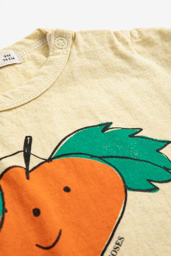 Băieți Bobo Choses tricou din bumbac pentru bebeluși Curious Turnip 126AB011 galben