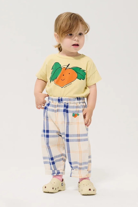 Bobo Choses tricou din bumbac pentru bebeluși Curious Turnip galben 126AB011