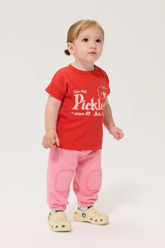 Detské bavlnené tričko Bobo Choses Pickles The Dog bavlna červená 126AB015