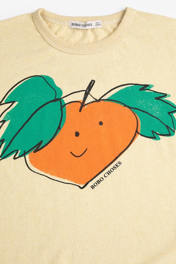 Chlapec Detské bavlnené tričko Bobo Choses Tangerine 126AC008 žltá