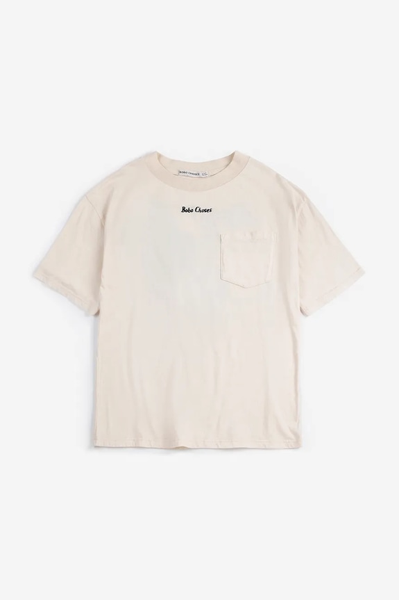 Bobo Choses t-shirt bawełniany dziecięcy Rapid Radish 126AC019 beżowy SS26