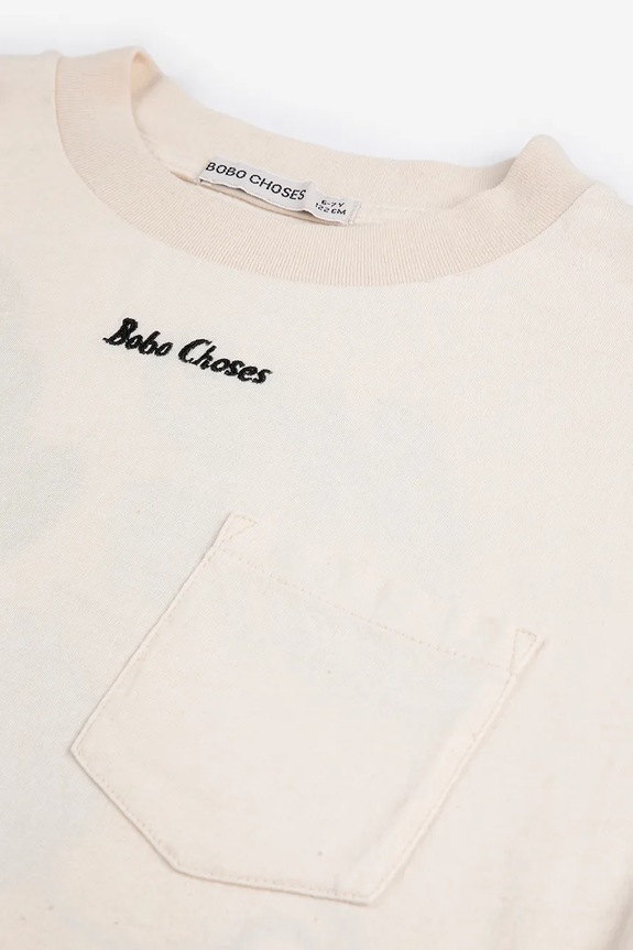 Bobo Choses t-shirt bawełniany dziecięcy Rapid Radish beżowy 126AC019