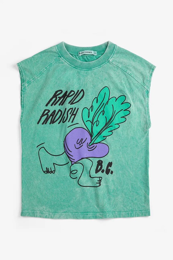 Bobo Choses tricou de bumbac pentru copii Rapid Radish 126AC026 verde SS26