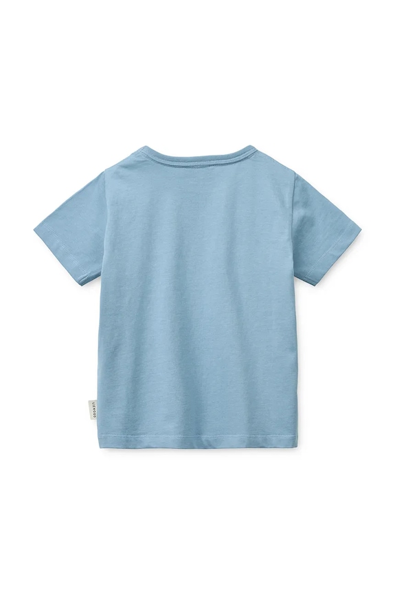 Παιδικό βαμβακερό μπλουζάκι Liewood Apia Placement Shortsleeve T-shirt LW20678.PPY2 μπλε SS26