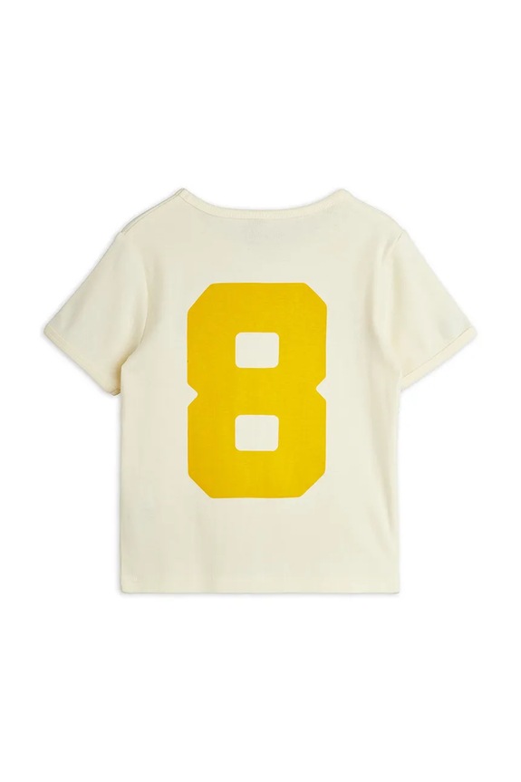 Mini Rodini t-shirt per bambini in cotone Alien City FC 26220116 beige SS26
