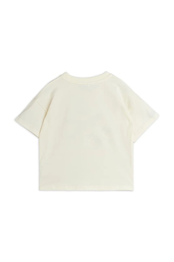 Mini Rodini t-shirt per bambini in cotone Eyes 26220132 beige SS26