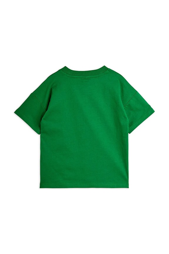 Detské bavlnené tričko Mini Rodini Panther 11000336 zelená SS26