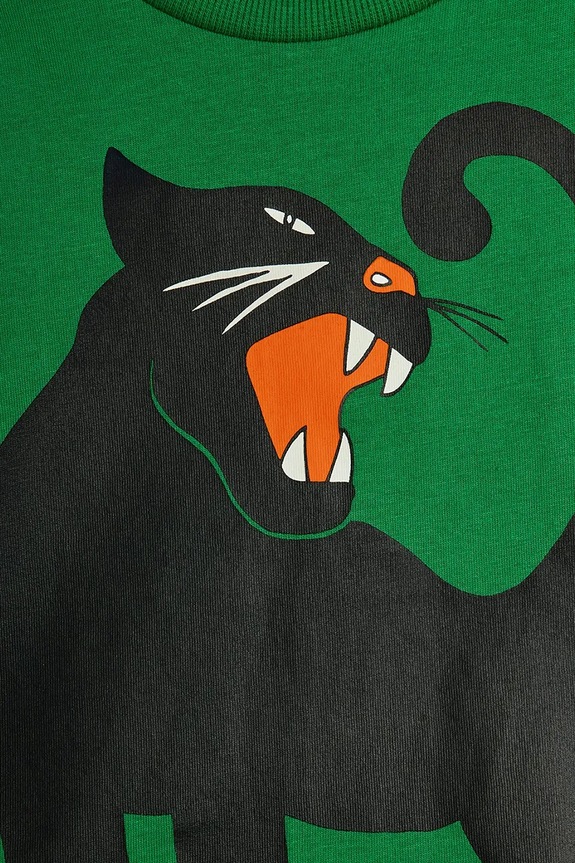 Chlapec Detské bavlnené tričko Mini Rodini Panther 11000336 zelená