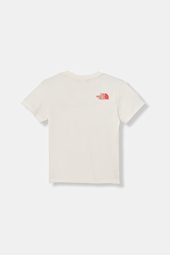The North Face tričko detské bavlnené G BRAND PROUD RELAXED SS TEE NF0A8G1QQLI1 béžová SS26