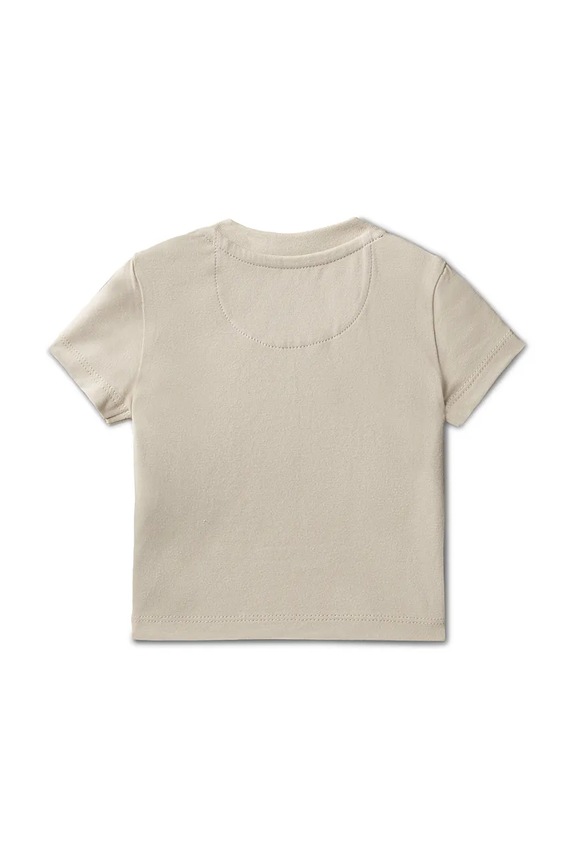Calvin Klein Jeans T-shirt niemowlęcy z bawełny LVCKSJA52B.PPY2 beżowy SS26