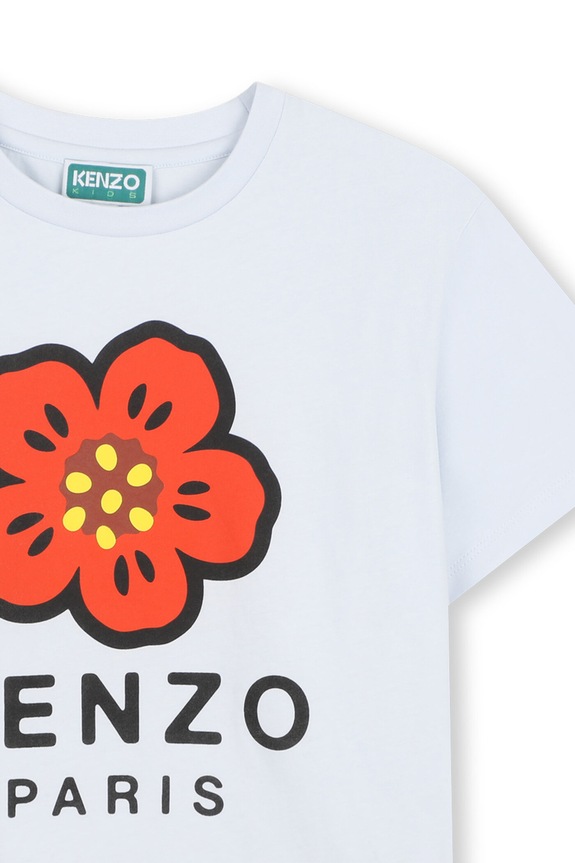 Dječaci Dječja pamučna majica kratkih rukava Kenzo Kids K61698.86.108 plava