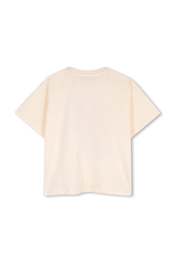 Dječaci Dječja pamučna majica kratkih rukava Kenzo Kids K61698.162 bež