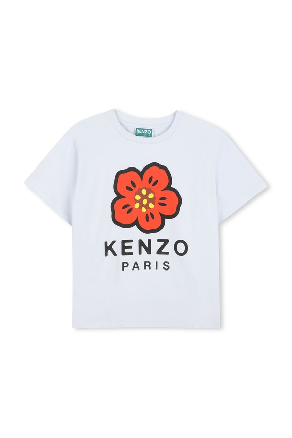 Dječja pamučna majica kratkih rukava Kenzo Kids print plava K61698.114.150