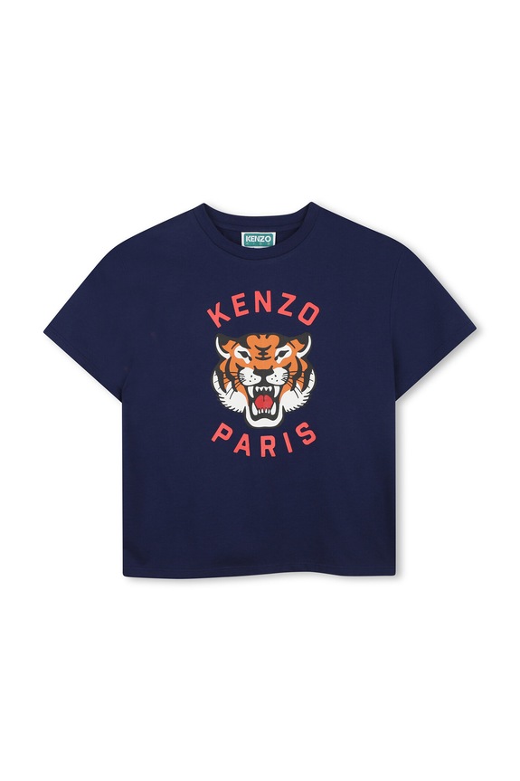Kenzo Kids t-shirt bawełniany dziecięcy nadruk niebieski K61676.86.108