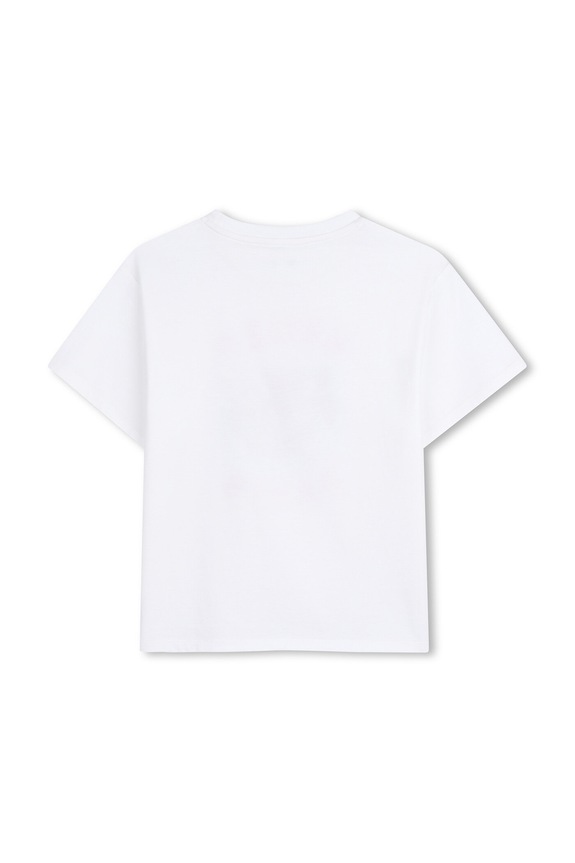 Kenzo Kids t-shirt bawełniany dziecięcy K61676.162 biały SS26