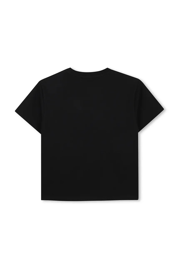 Παιδικό βαμβακερό μπλουζάκι Kenzo Kids K61681.114.150 μαύρο SS26