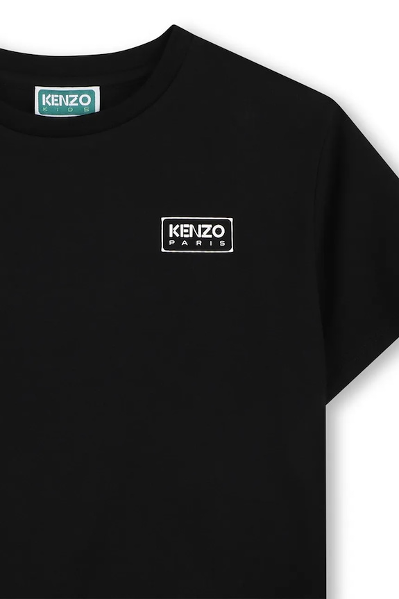 Αγορίστικα Παιδικό βαμβακερό μπλουζάκι Kenzo Kids K61681.114.150 μαύρο