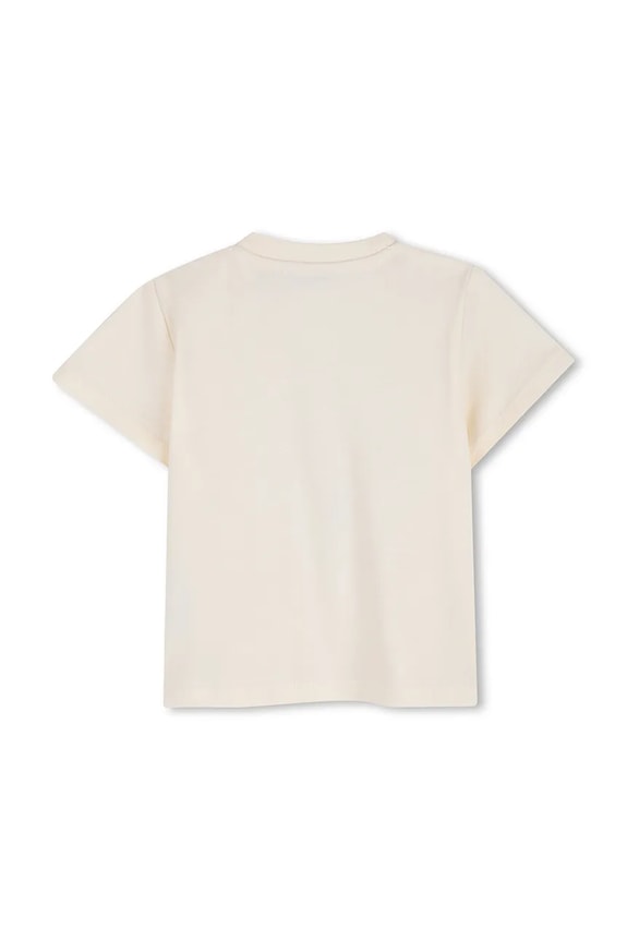 Παιδικό βαμβακερό μπλουζάκι Kenzo Kids K61718.86.102 μπεζ SS26