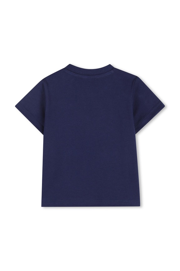 Pamučna majica kratkih rukava za bebe Kenzo Kids K61718.71.81 mornarsko plava SS26