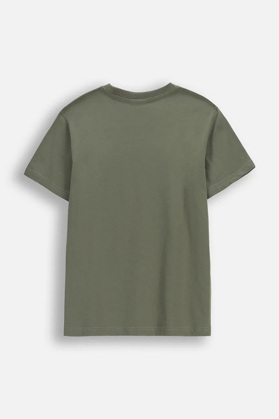 Coccodrillo t-shirt bawełniany dziecięcy WC6143214VBA zielony SS26