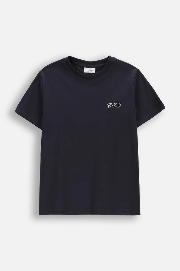 Coccodrillo t-shirt bawełniany dziecięcy nadruk szary WC6143222VBA