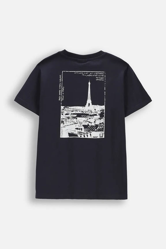 Coccodrillo t-shirt bawełniany dziecięcy WC6143222VBA szary SS26