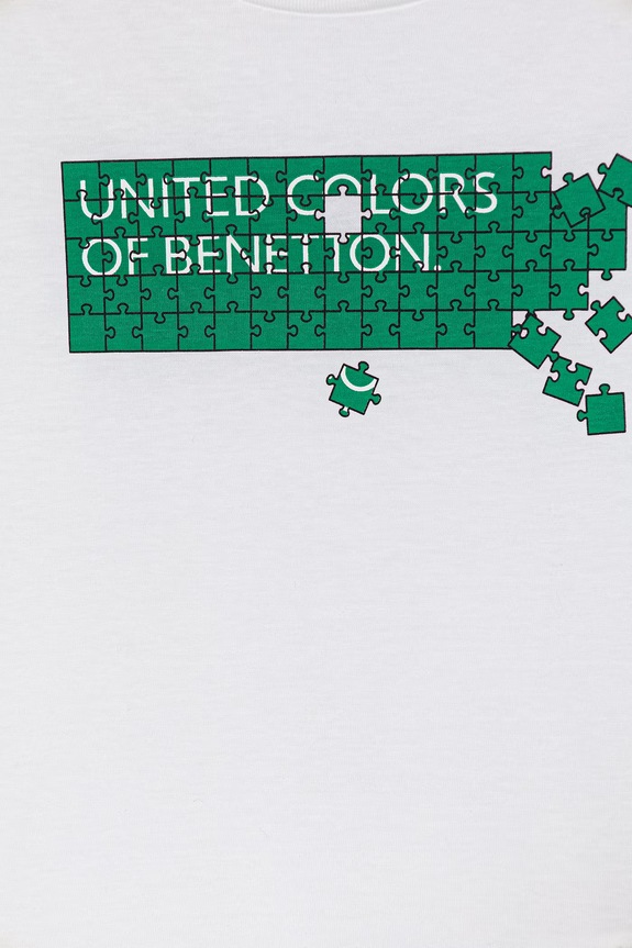 BIMBA United Colors of Benetton T-shirt per bambini in cotone 3I1XC10S4.G.Stagionale bianco