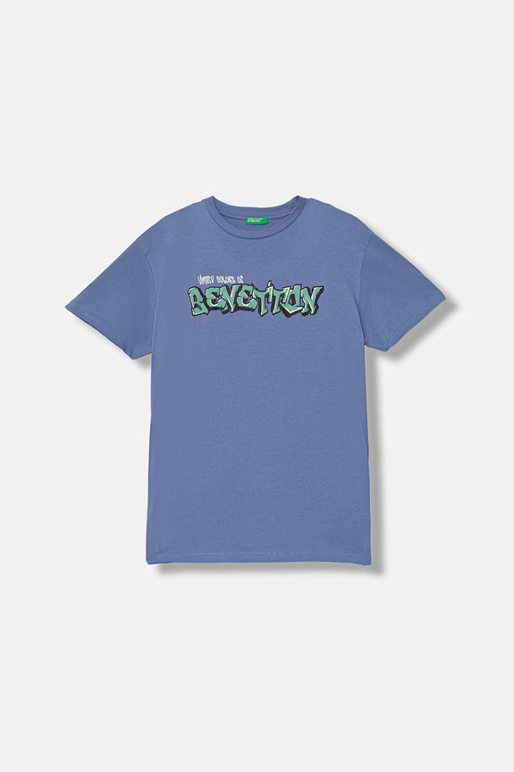 United Colors of Benetton тениска за деца от памук син 3I1XC10S4.G.Stagionale