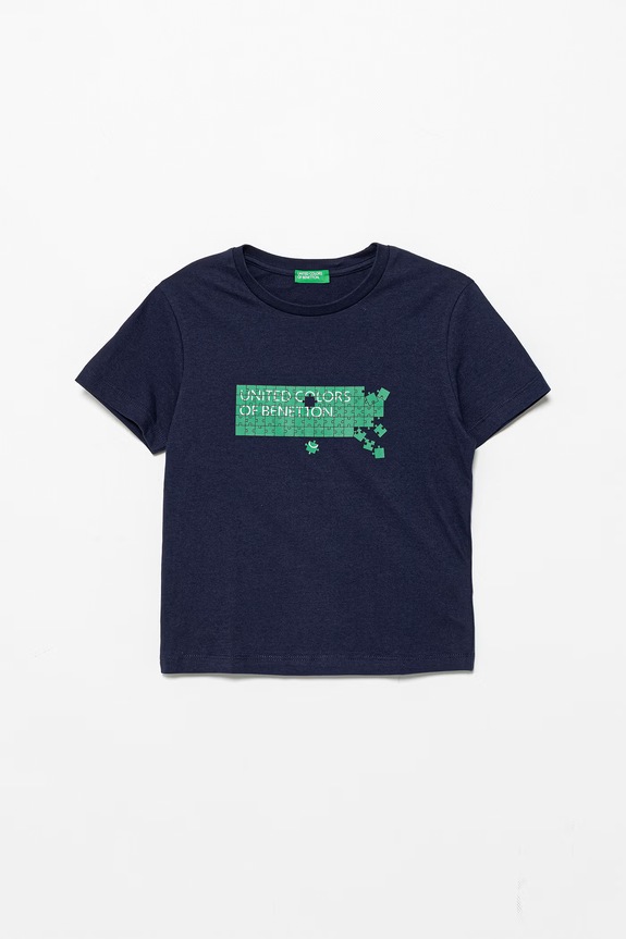 United Colors of Benetton тениска за деца от памук тъмносин 3I1XC10S4.G.Stagionale