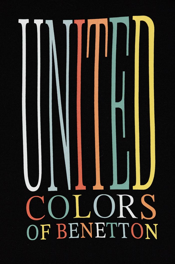 BIMBA United Colors of Benetton t-shirt per bambini in cotone 3I1XC10S4.G.Stagionale nero