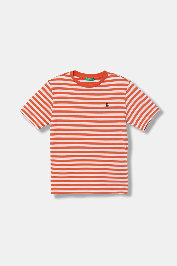 United Colors of Benetton tricou copii din bumbac portocaliu 39IAC10S8.G.Stagionale