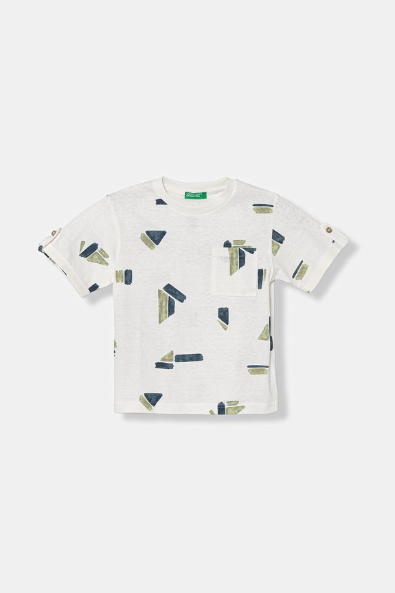 United Colors of Benetton t-shirt παιδικό με βαμβάκι λευκό 39TPG10MT.P.Stagionale