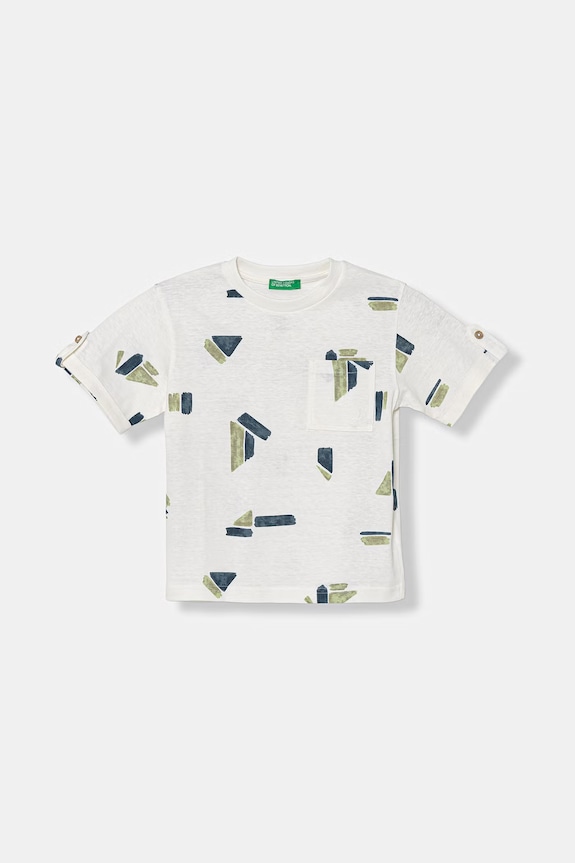 United Colors of Benetton t-shirt παιδικό με βαμβάκι λευκό 39TPG10MT.P.Stagionale