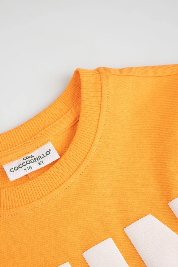 Fiú Coccodrillo t-shirt gyerek pamut WC6143204IBK narancssárga