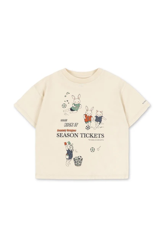 Konges Sløjd t-shirt παιδικό βαμβακερό FAMO TEE GOTS KS105370.PPY2 μπεζ SS26
