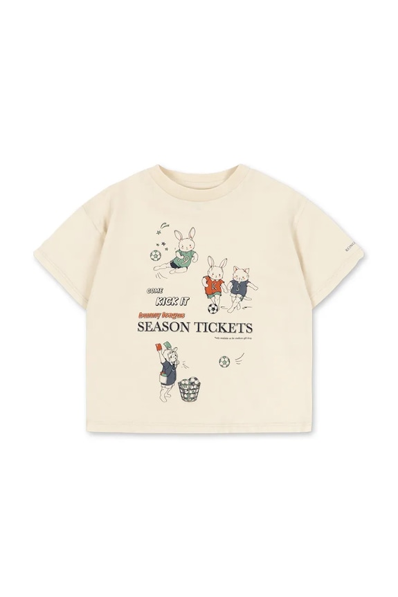 Konges Sløjd t-shirt παιδικό βαμβακερό FAMO TEE GOTS KS105370.PPY2 μπεζ SS26