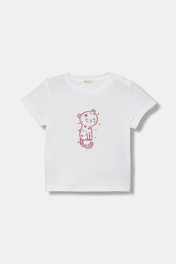 United Colors of Benetton majica za djecu od pamuka bijela 3I1XA1078.W.seasonal