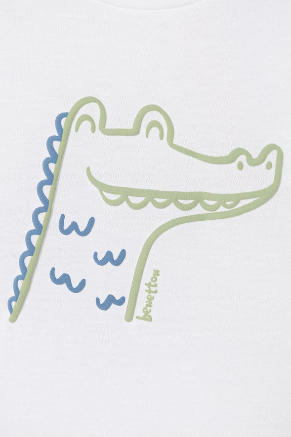 Αγορίστικα United Colors of Benetton t-shirt παιδικό βαμβακερό 3I1XA1078.W.seasonal λευκό