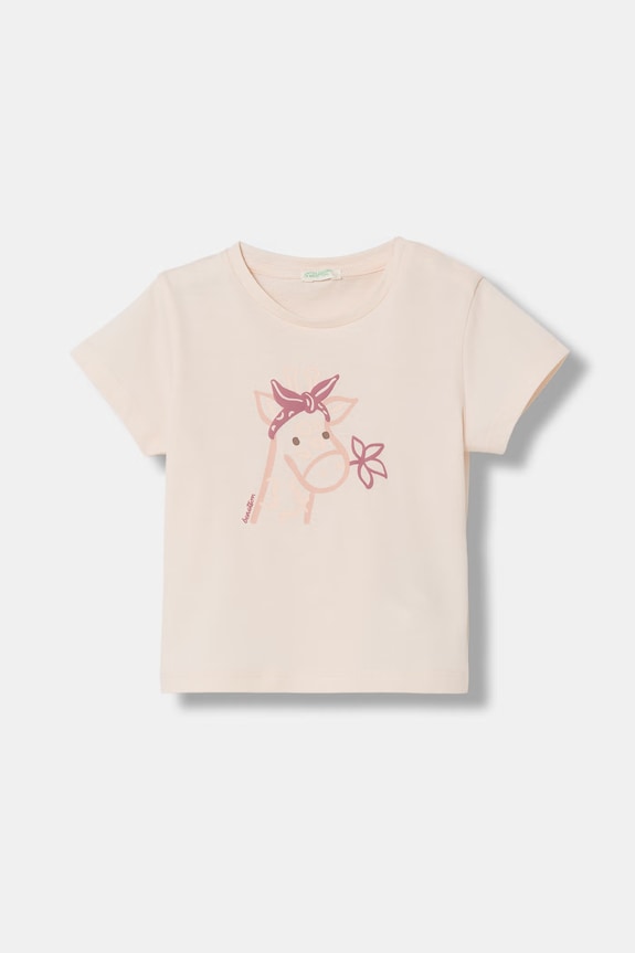 United Colors of Benetton tricou pentru copii, din bumbac bej 3I1XA1078.W.seasonal