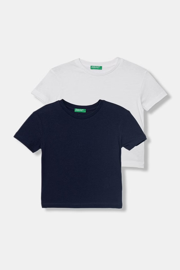 United Colors of Benetton T-shirt dziecięcy bawełniany 2-pack multicolor 3096G10LN.P.Stagionale