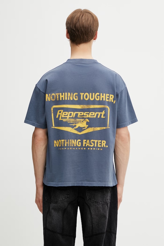 Represent NOTHING FASTER tričko bavlněné pánské modrá MLM100596.10