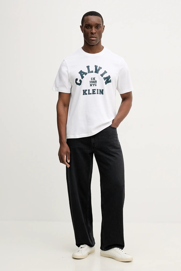 Calvin Klein Jeans pamut póló LV04RE810G fehér SS26