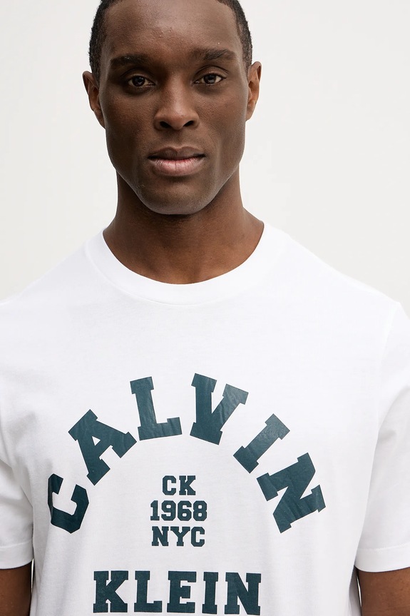 Calvin Klein Jeans pamut póló fehér LV04RE810G