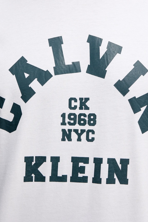 Calvin Klein Jeans pamut póló LV04RE810G fehér