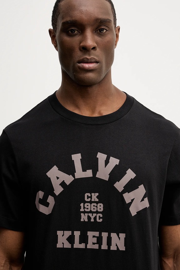 Calvin Klein Jeans pamut póló fekete LV04RE810G