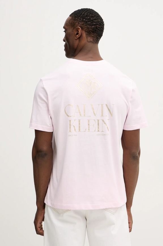 Îmbrăcăminte Calvin Klein Jeans tricou din bumbac LV14RE801G roz