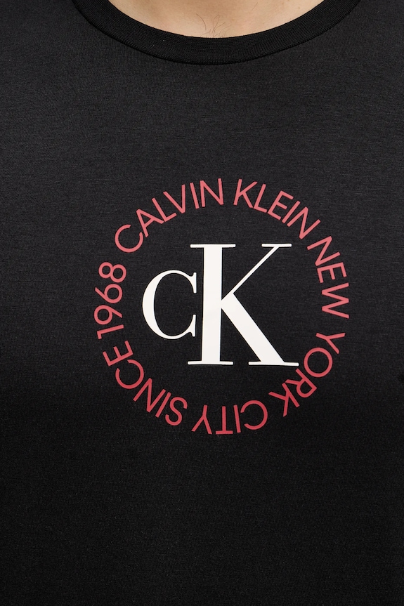 Βαμβακερό μπλουζάκι Calvin Klein Jeans LV14RE816G μαύρο