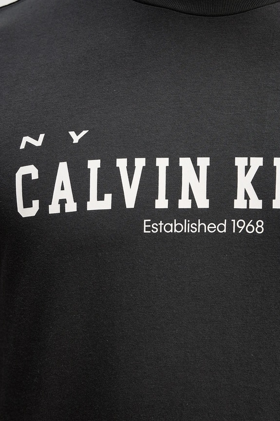 Βαμβακερό μπλουζάκι Calvin Klein Jeans LV14RE817G μαύρο